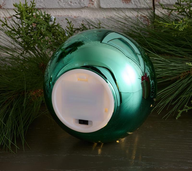 Set of 2 6" XL Electric Starry Night Glass Ornaments