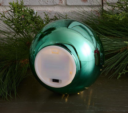 Set of 2 6" XL Electric Starry Night Glass Ornaments